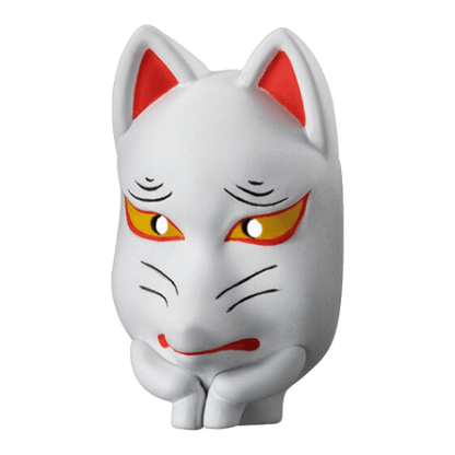 Traditional Japanese Noh mask gashapon figure, Machiboke style, featuring Kitsune, collectible display, imported from Japan.