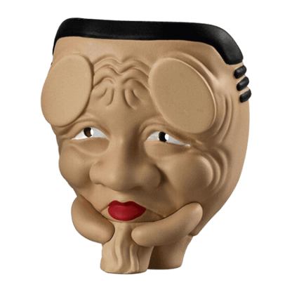 Traditional Japanese Noh mask gashapon figure, Machiboke style, featuring Okina, collectible display, imported from Japan.